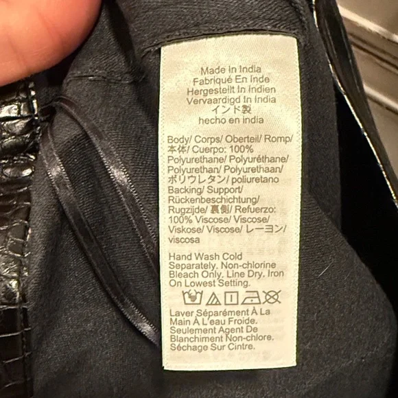 Pencil skirt in croc-embossed faux leather JCrew size 8 - Picture 8 of 9